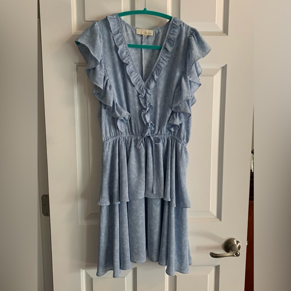 Pinch flutter sleeve dress - S